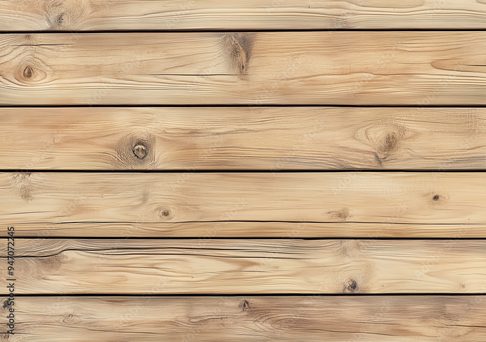 Light wooden planks with natural grain and knots. Horizontal wood texture background. Light wooden planks with natural grain and knots. Horizontal wood texture background.