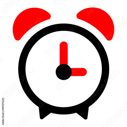 Retro two-color clock icon