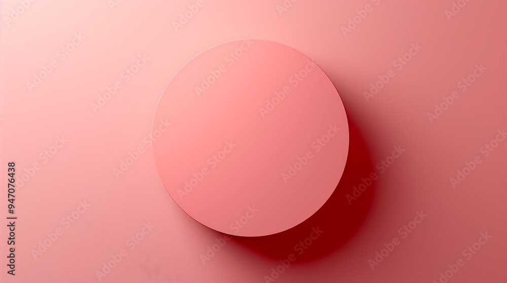 Simple pink circle on a pink background, minimalist design Simple pink circle on a pink background, minimalist design