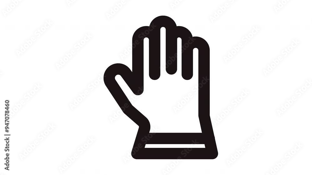 illustration of a gloved hand with fingers extended. Suitable for medical, safety, or communication concepts illustration of a gloved hand with fingers extended. Suitable for medical, safety, or communication concepts