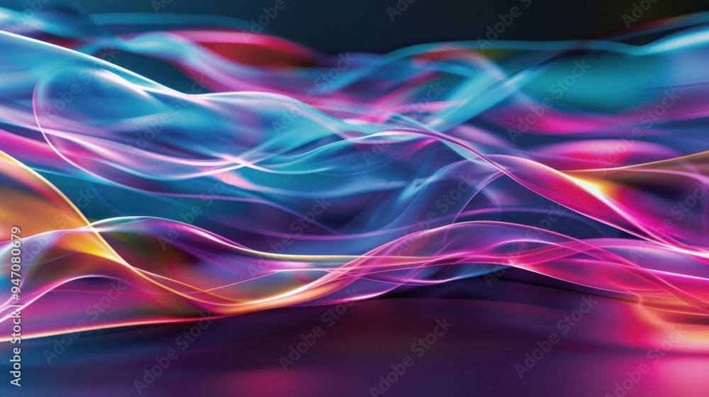 Abstract colorful glowing wave background. Abstract colorful glowing wave background.