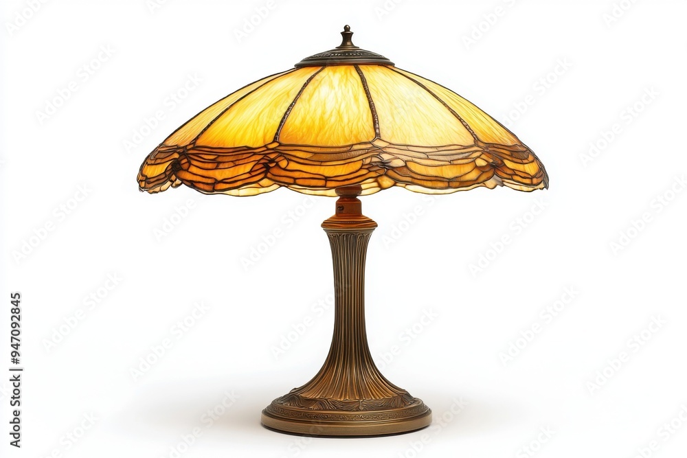 Antique Stained Glass Table Lamp. Antique Stained Glass Table Lamp.