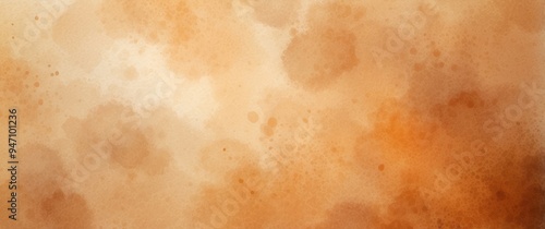 Abstract Watercolor Background with Orange and Beige Splotches photo