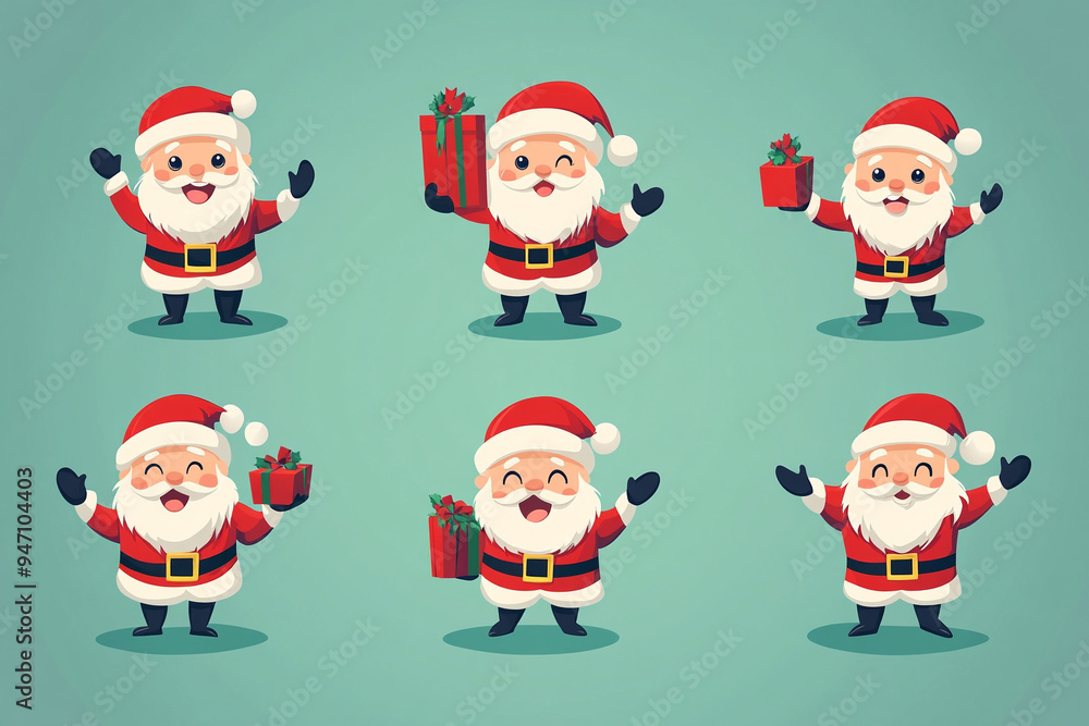 Christmas santa claus, Santa claus in happy pose Christmas santa claus, Santa claus in happy pose