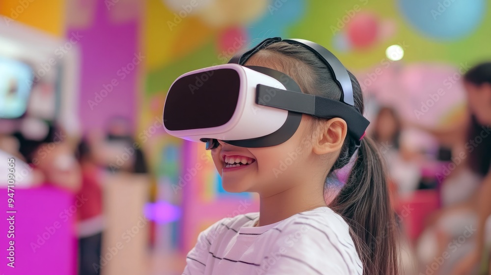 Teachers' Day, colorful VR glasses, smiling happily Teachers' Day, colorful VR glasses, smiling happily