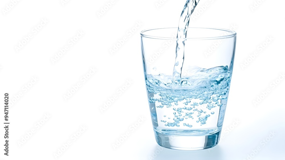 Pouring Water into Glass, Refreshing Drink, Clean Water Pouring Water into Glass, Refreshing Drink, Clean Water