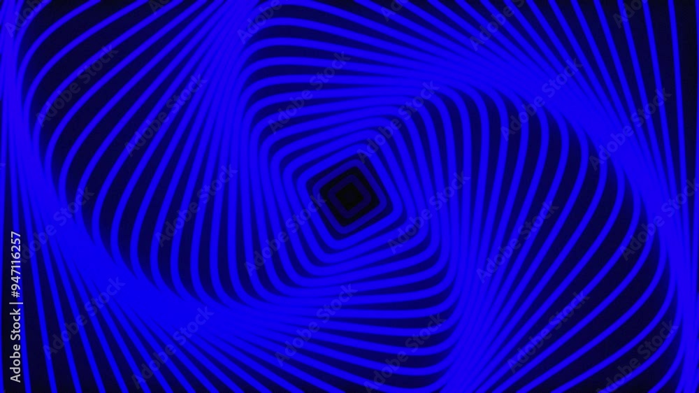 blue 4-sided polygon line pattern, moving around and repeating itself blue 4-sided polygon line pattern, moving around and repeating itself