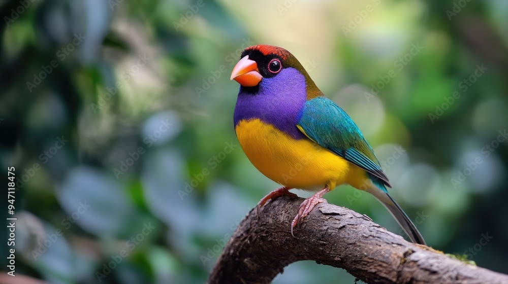 Fototapeta premium Colorful Bird on a Branch