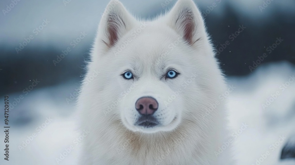 White Husky with Blue Eyes White Husky with Blue Eyes