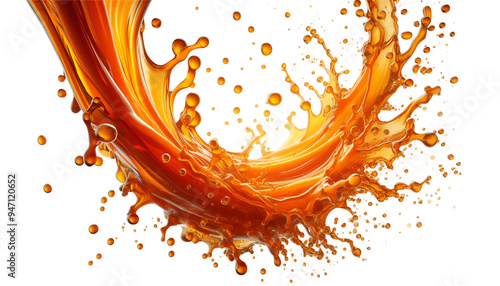 Acrylic Color Splash in Transparent Background 