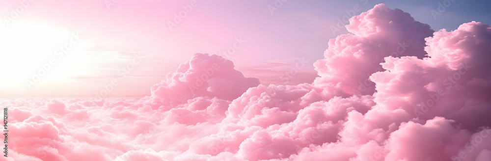 Pink Cloudscape Dreamy Sky Background Pink Cloudscape Dreamy Sky Background
