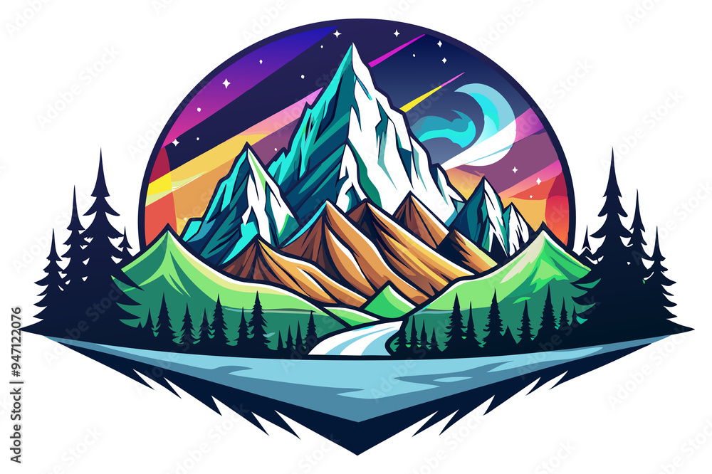 High Mountain Logo illustration design High Mountain Logo illustration design