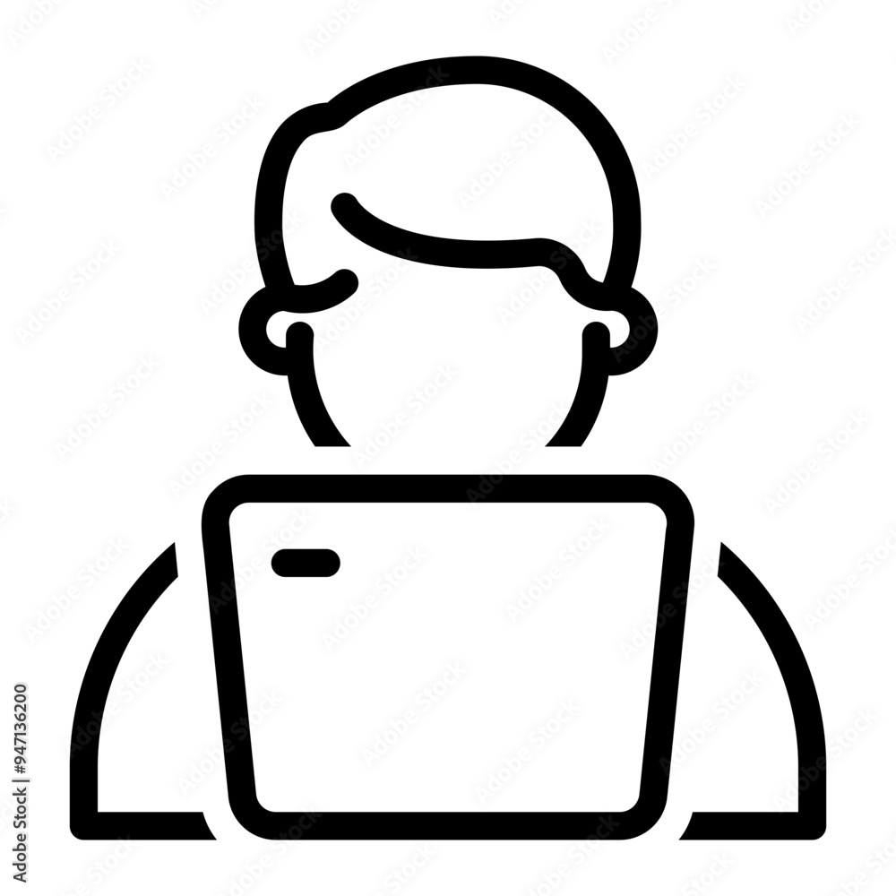 work from home line icon work from home line icon