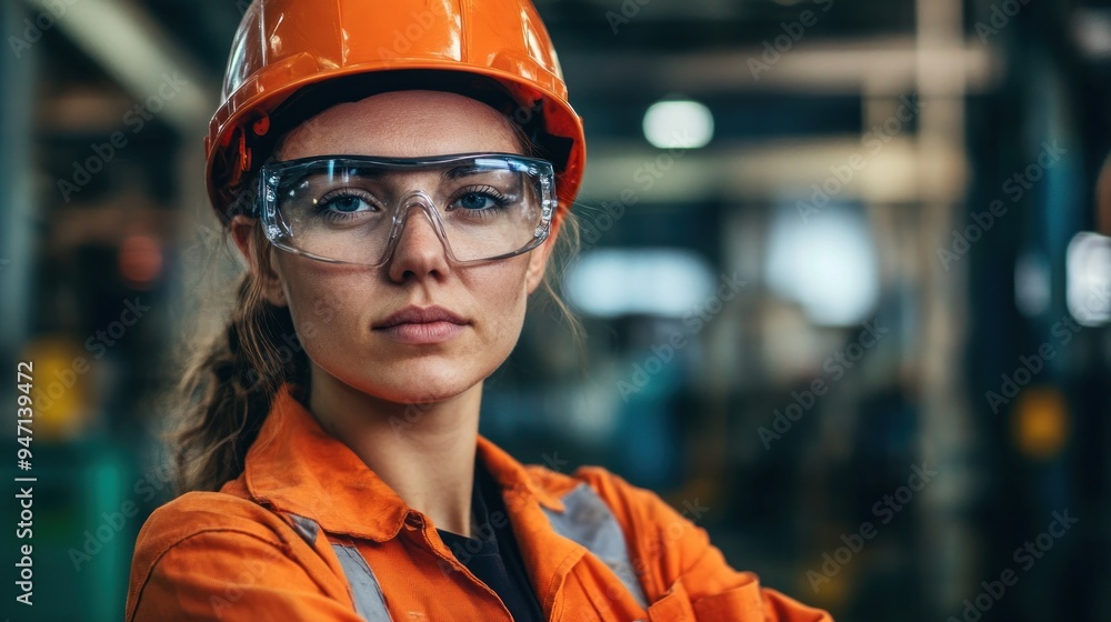 Portrait of a Female Engineer in an Industrial Setting Portrait of a Female Engineer in an Industrial Setting