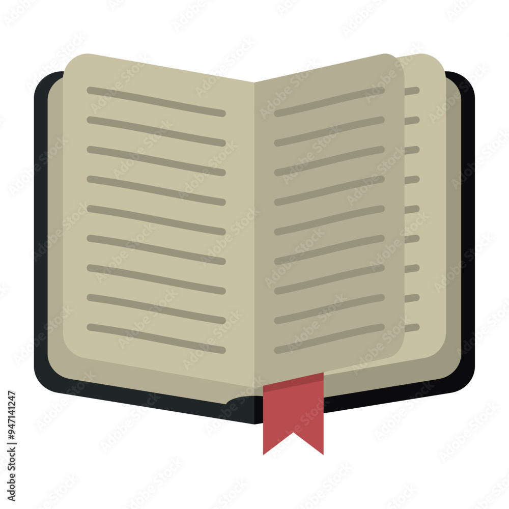 open book with bookmark open book with bookmark