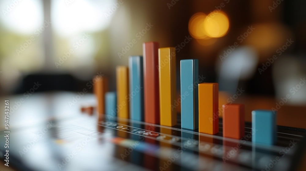 Close-up of a bar graph showing GDP growth Close-up of a bar graph showing GDP growth