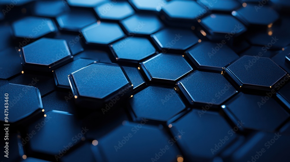 Hexagonal dark blue background texture. Hexagonal dark blue background texture.