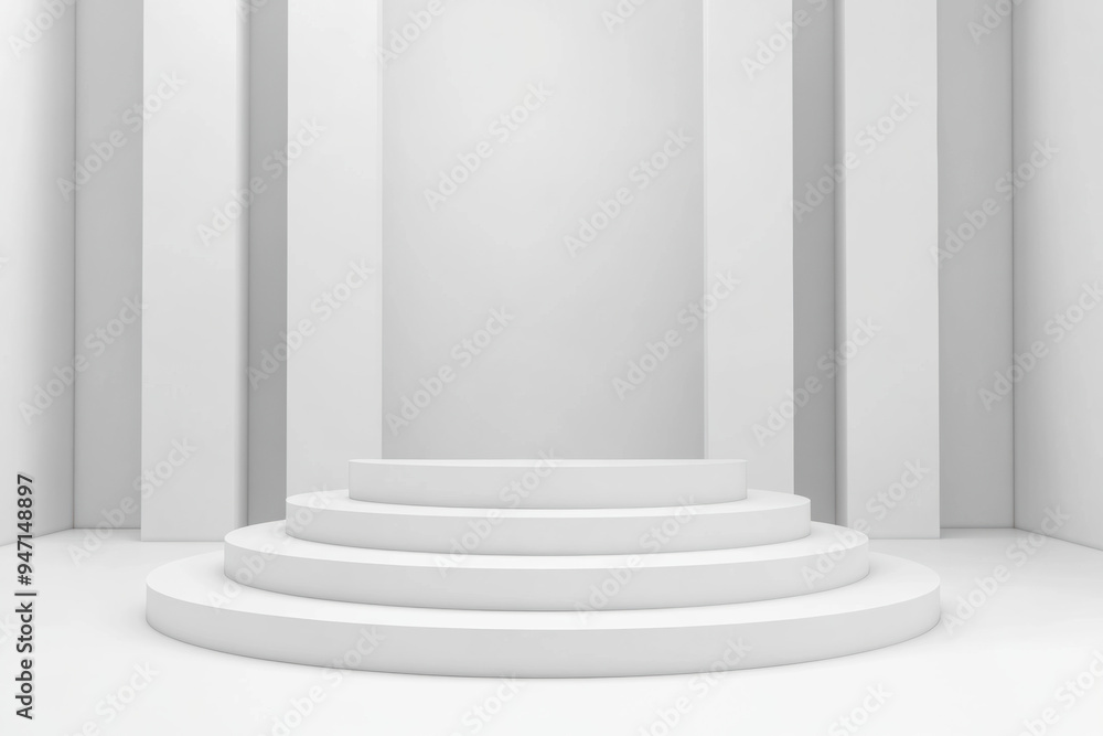 Minimalist White Podium. Minimalist White Podium.