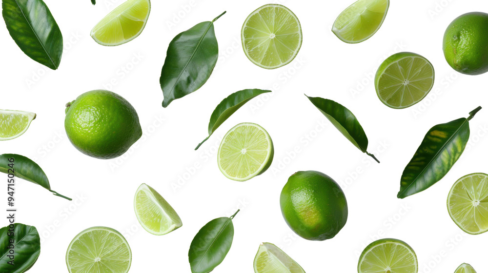 Lime slice isolated on white background Lime slice isolated on white background