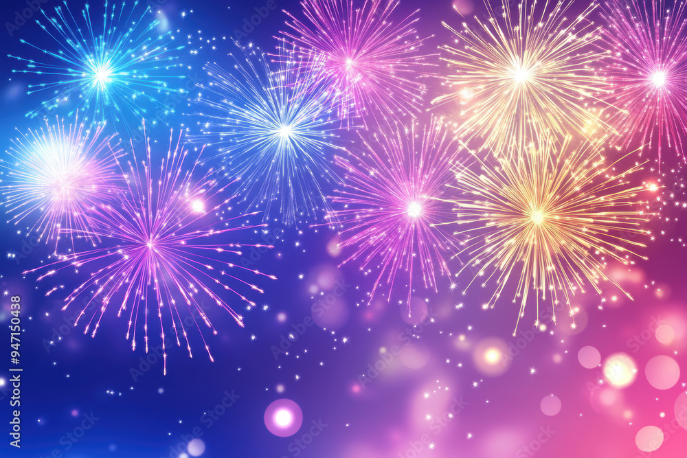 Fototapeta premium Festive Fireworks Display.