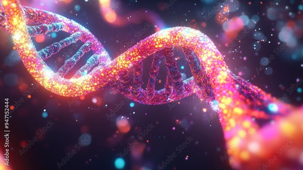 Glowing DNA Helix Glowing DNA Helix