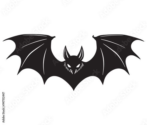 Wallpaper Mural Bat icon silhouette on white background Vector illustration Torontodigital.ca