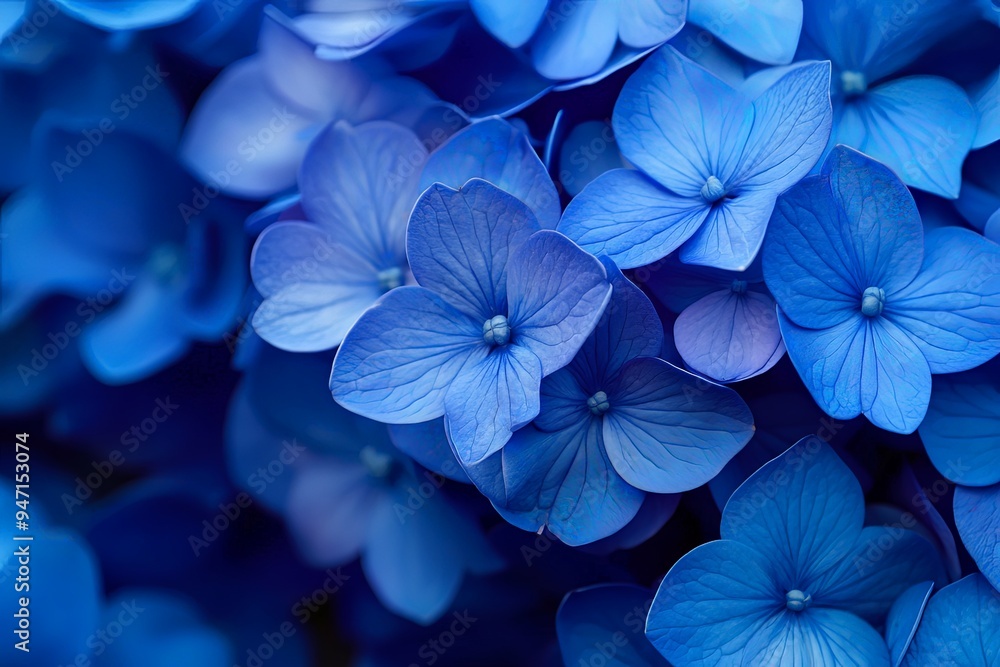 Close Up Macro Blue Hydrangea Flower Petals Floral Background Texture Close Up Macro Blue Hydrangea Flower Petals Floral Background Texture