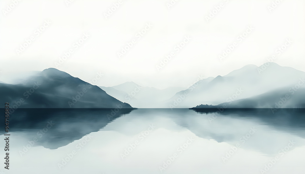 Fototapeta premium A short, inspirational quote or a single word in a clean, minimalist font, placed in the center of the wallpaper