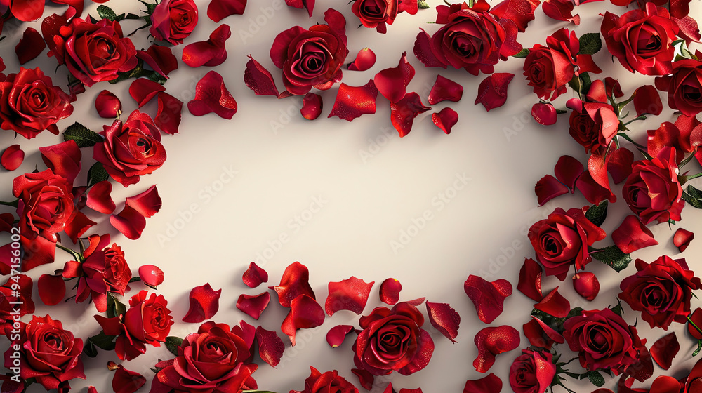 frame for Valentine. Valentine's Day. Rose flower frame on a white background frame for Valentine. Valentine's Day. Rose flower frame on a white background
