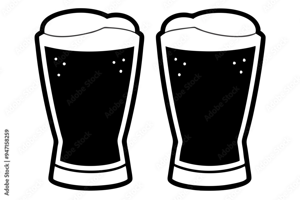 beer silhouette, Two glasses of beer, beer glass bottle icon symbol. beer vector illustration
beer silhouette, Two glasses of beer, beer glass bottle icon symbol. beer vector illustration