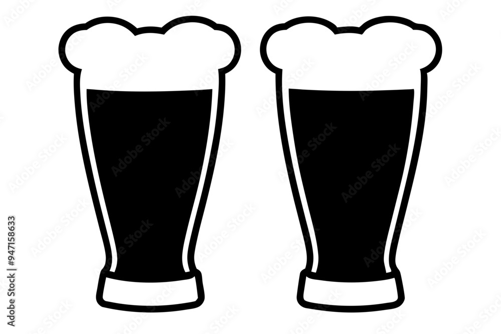 beer silhouette, Two glasses of beer, beer glass bottle icon symbol. beer vector illustration
beer silhouette, Two glasses of beer, beer glass bottle icon symbol. beer vector illustration