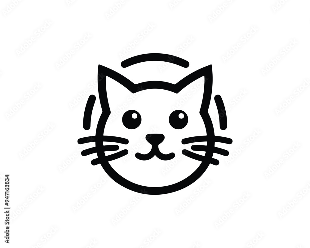 Cat logo design icon symbol vector illustration Cat logo design icon symbol vector illustration