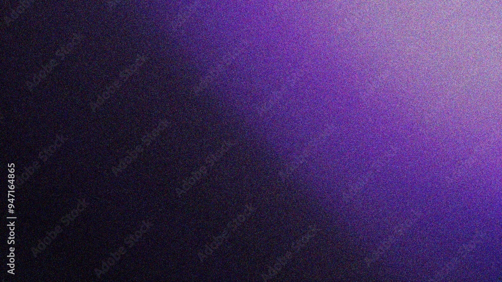 Obraz premium Purple grainy noisy color gradient banner, dark textured poster header cover backdrop design