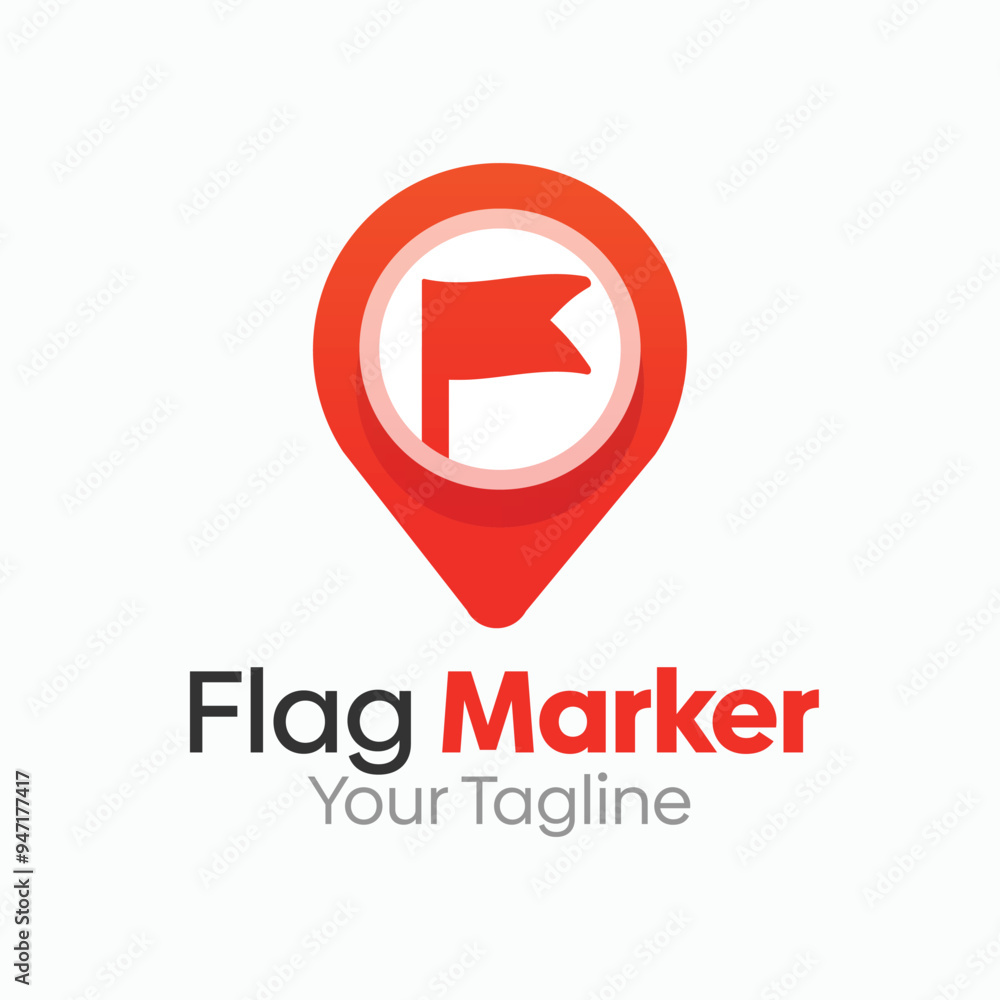Flag Marker Logo Design Template. Good for Business, Agency, Community and Organization Flag Marker Logo Design Template. Good for Business, Agency, Community and Organization