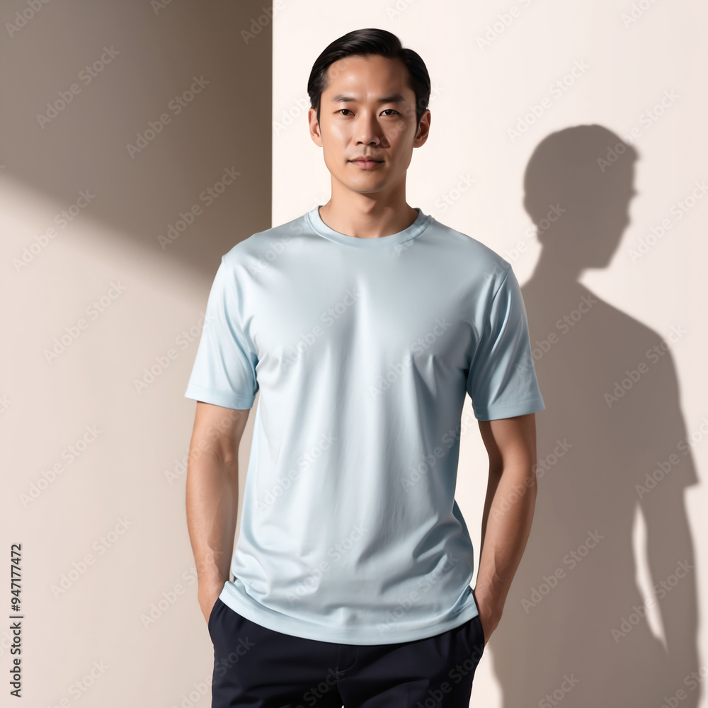 Versatile Blank Tee Mockup Set Against a Neutral Background Perfect for Displaying a Range of Apparel Designs Versatile Blank Tee Mockup Set Against a Neutral Background Perfect for Displaying a Range of Apparel Designs