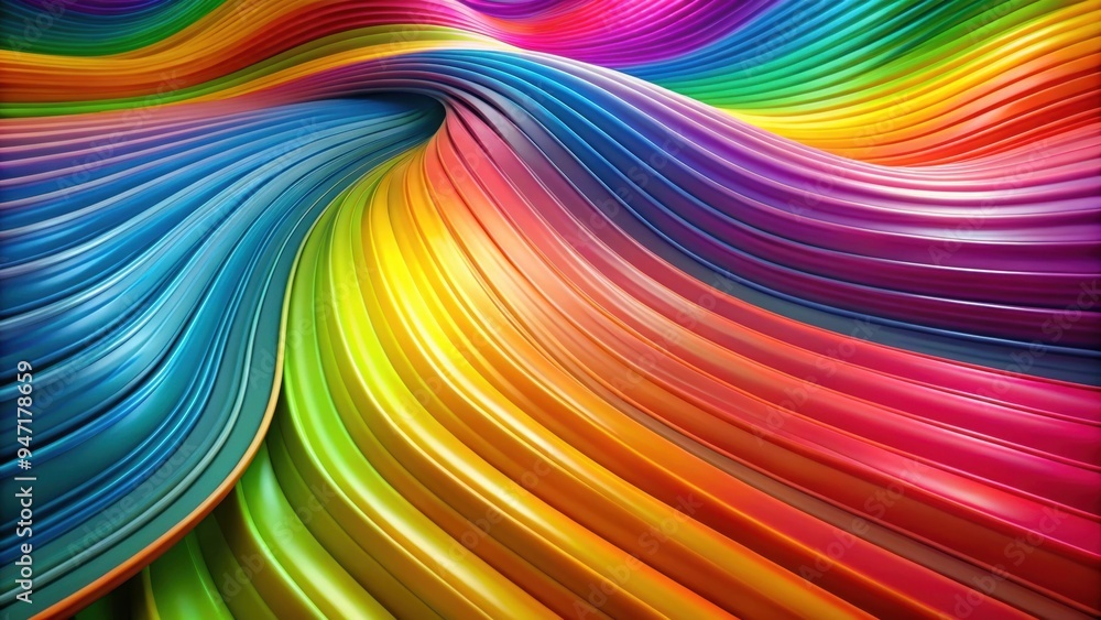 Naklejka premium Abstract image of a colorful pathway wave , pathway, wave, abstract, design, pattern, vibrant, colorful, swirl, artistic, background