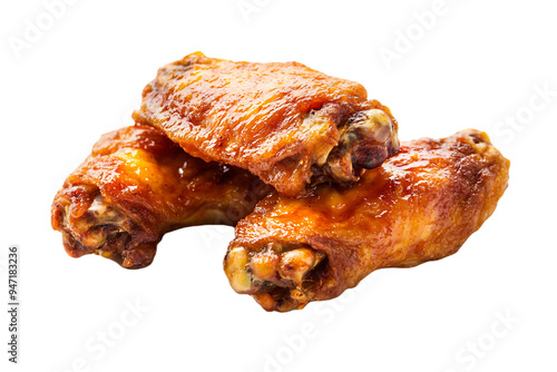 Fried Chicken Wing isolated on transparent png