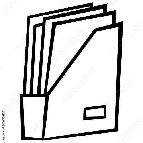 Archive folder for storing documents and records, handdrawn doodle style.