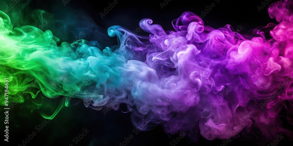 Abstract colorful smoke art in purple and green hues on a dark background, smoke, abstract, art, purple, green, hues, dark Abstract colorful smoke art in purple and green hues on a dark background, smoke, abstract, art, purple, green, hues, dark