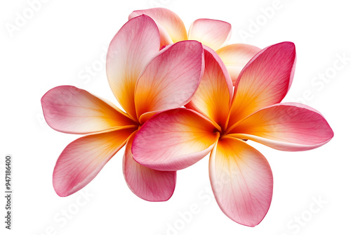 Tropical flowers frangipani (plumeria) isolated on transparent png