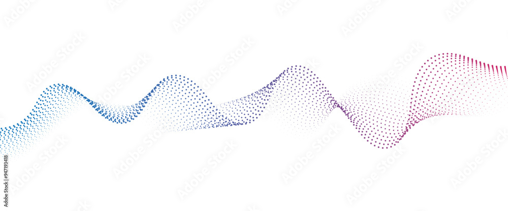 Flowing Dot Wave halftone gradient pattern on transparent background
Flowing Dot Wave halftone gradient pattern on transparent background