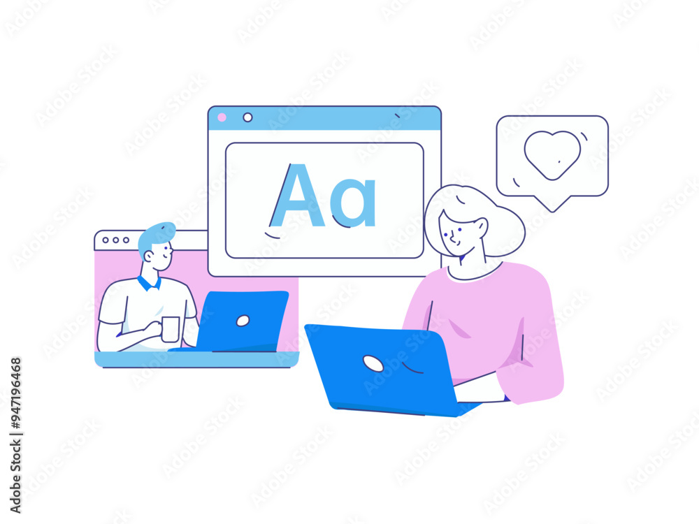 Flat vector illustration of business people operating work scene
Flat vector illustration of business people operating work scene