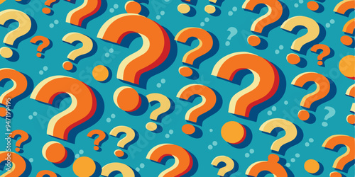 seamless pattern with question marks. vector illustration