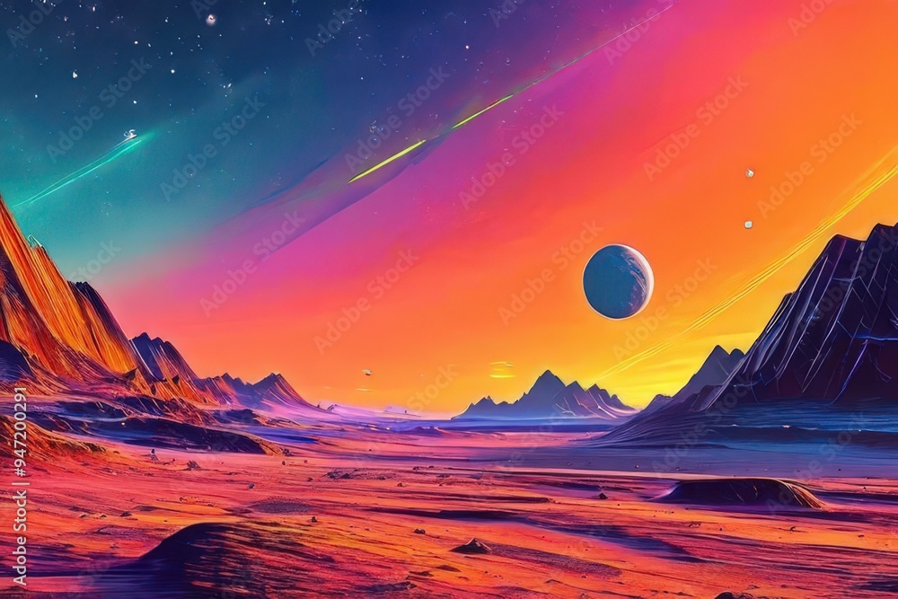 the AI Image Generator, planets, futuristic fantasy landscapes the AI Image Generator, planets, futuristic fantasy landscapes