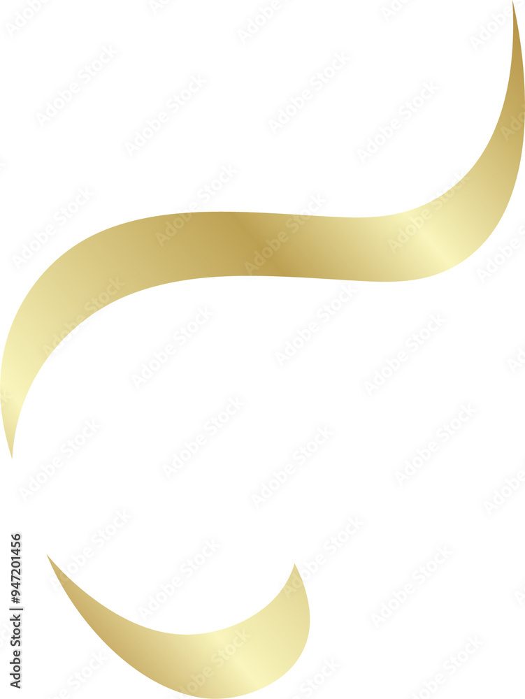 Gold ribbon shadow. Decoration for holiday, new year Gold ribbon shadow. Decoration for holiday, new year