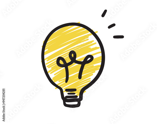 ideas of hand drawn business worker icons. Vector illustration.	