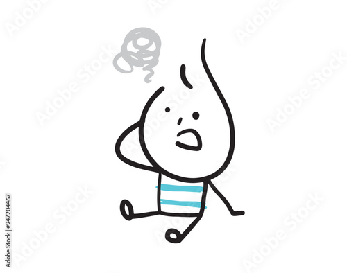 Unknown trouble Collection of hand drawn business worker icons. Vector illustration.	