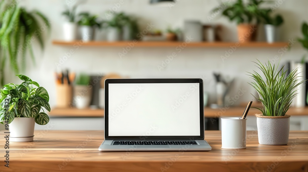 Fototapeta premium Remote team collaboration via video call, efficient workflow with shared documents, relaxed home office setups, content and productive atmosphere