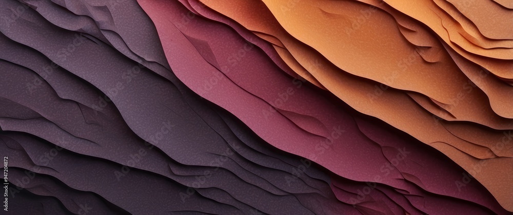 Abstract Wavy Paper Background with Gradual Color Transition Abstract Wavy Paper Background with Gradual Color Transition