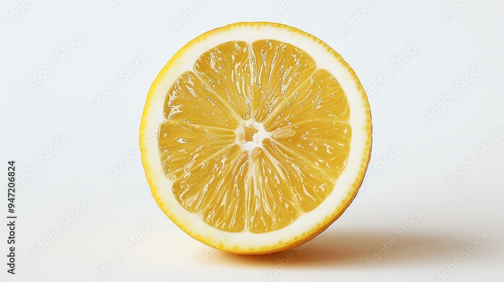 Lemon cut open to show interior on a white background, sharp focus, bright and clear, macro shot, high key lighting, minimalist style Lemon cut open to show interior on a white background, sharp focus, bright and clear, macro shot, high key lighting, minimalist style